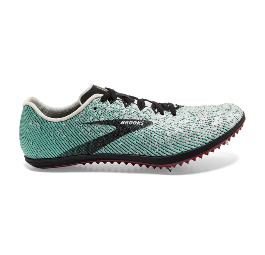 Brooks Womens Running Shoes Nz - Mach 19 Spike Turquoise/Black/White ( NQRSA9860 )